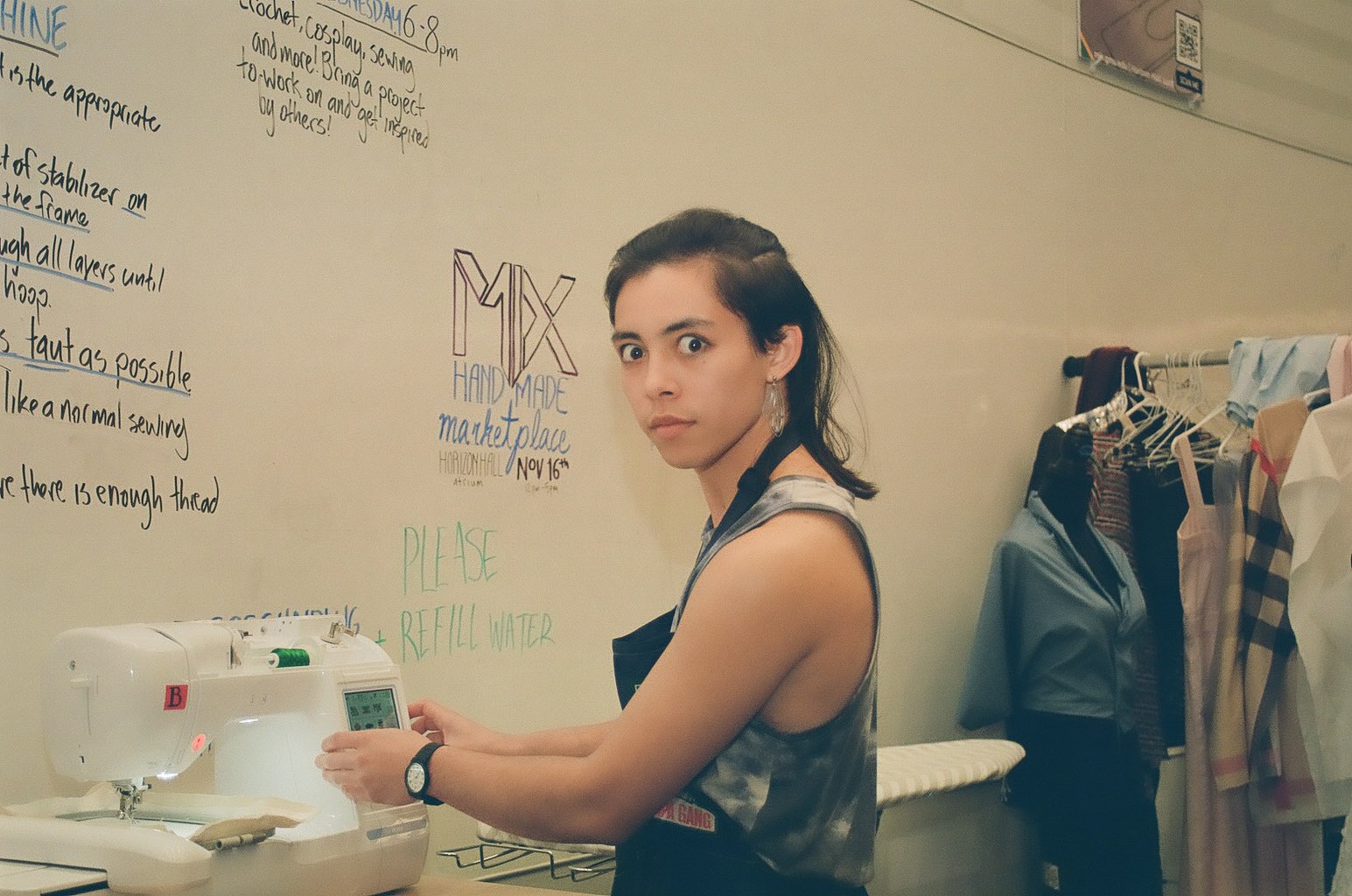 myself, making direct eyecontact with the camera