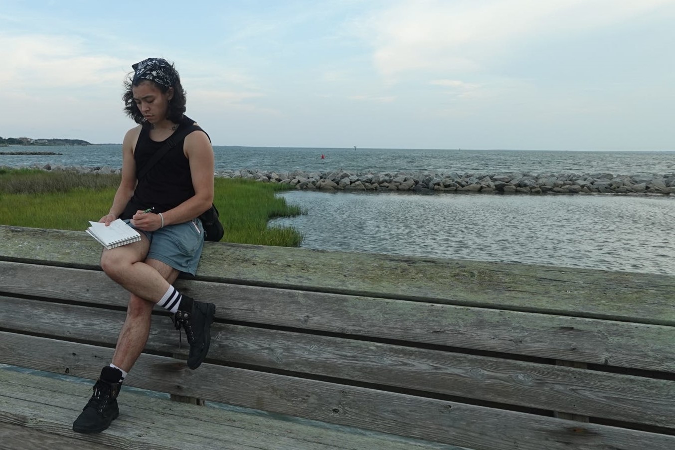 caught sketching on day trip to Ocracoke