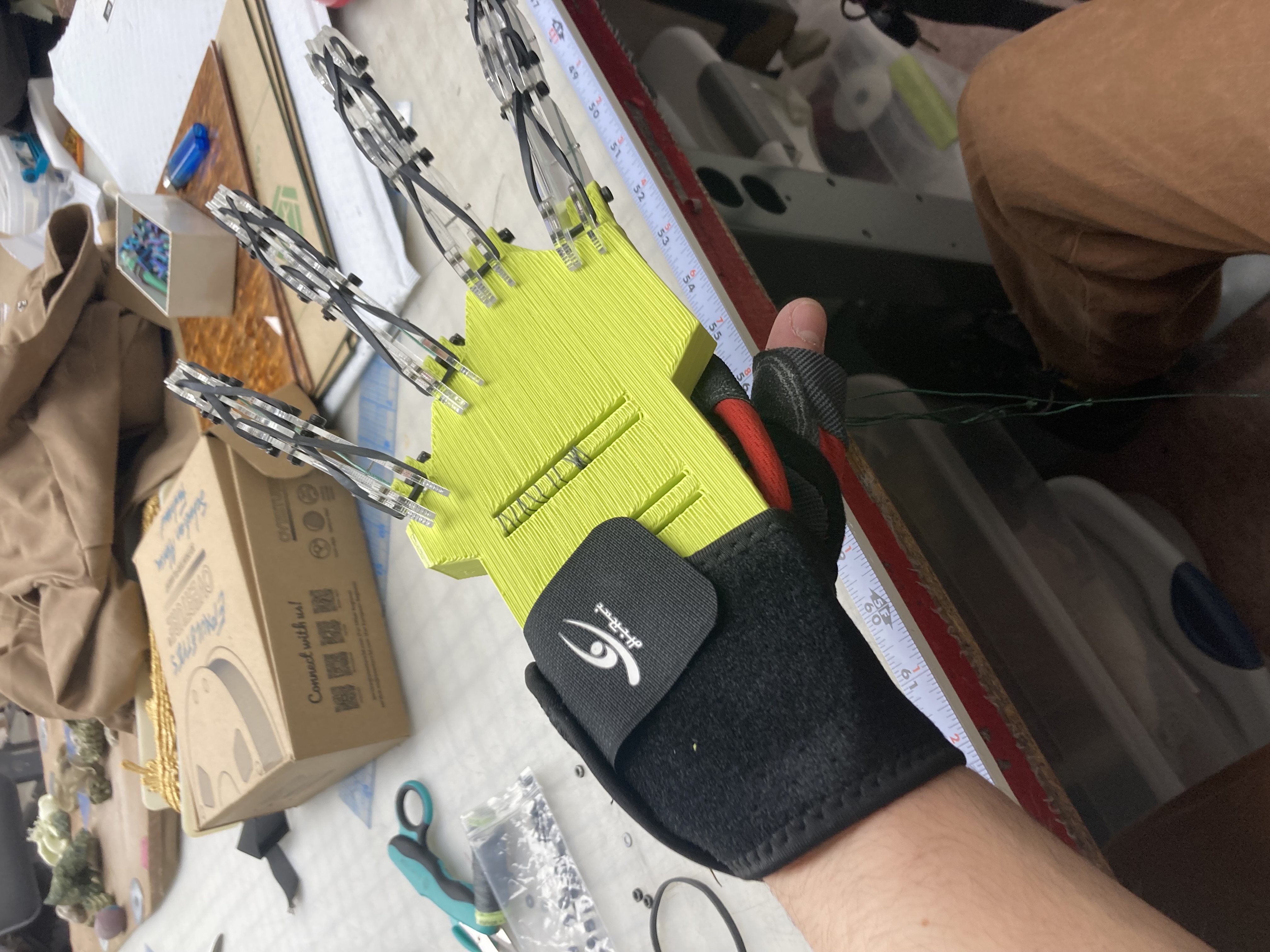 back hand view of calibn hand prototype