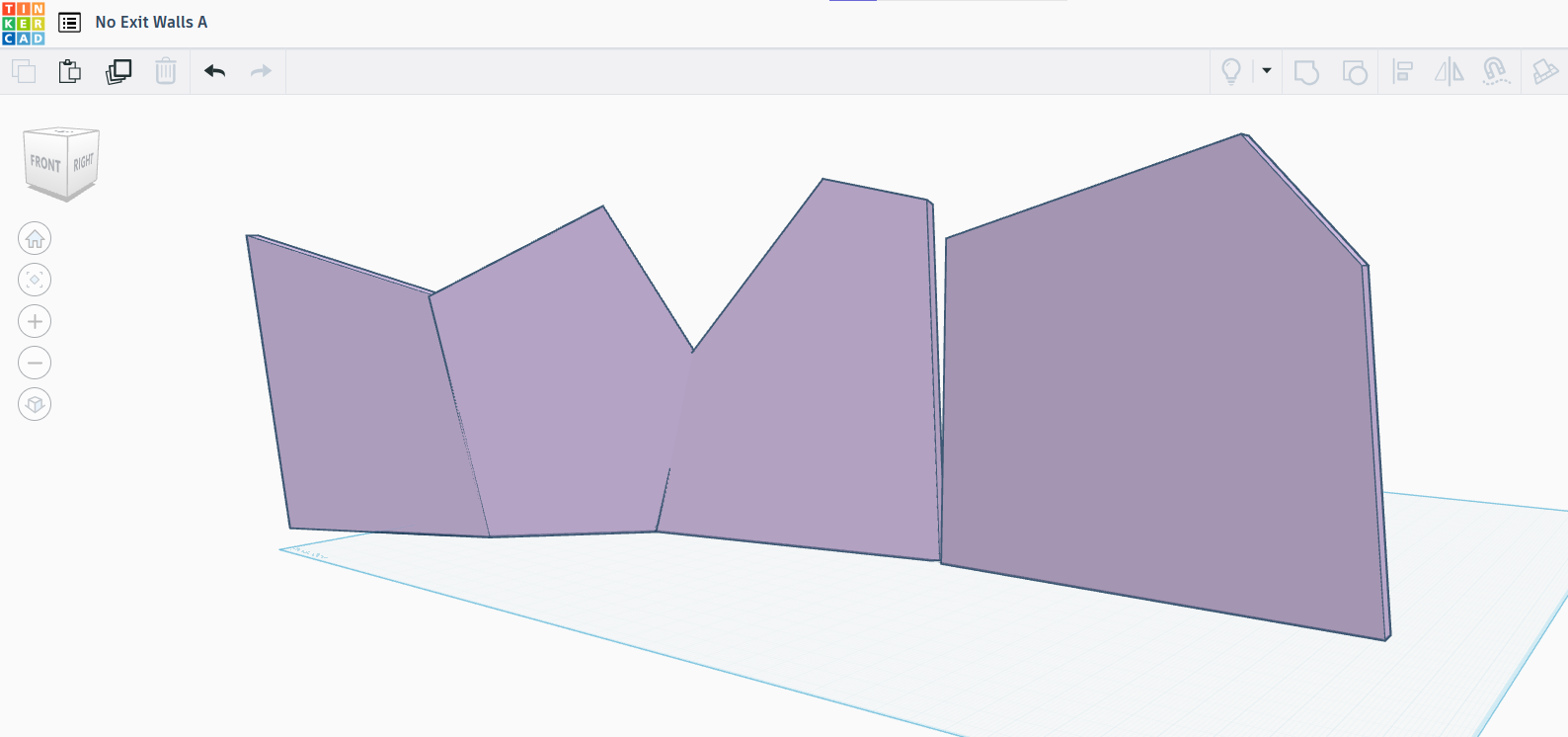3d model for the first half of the walls