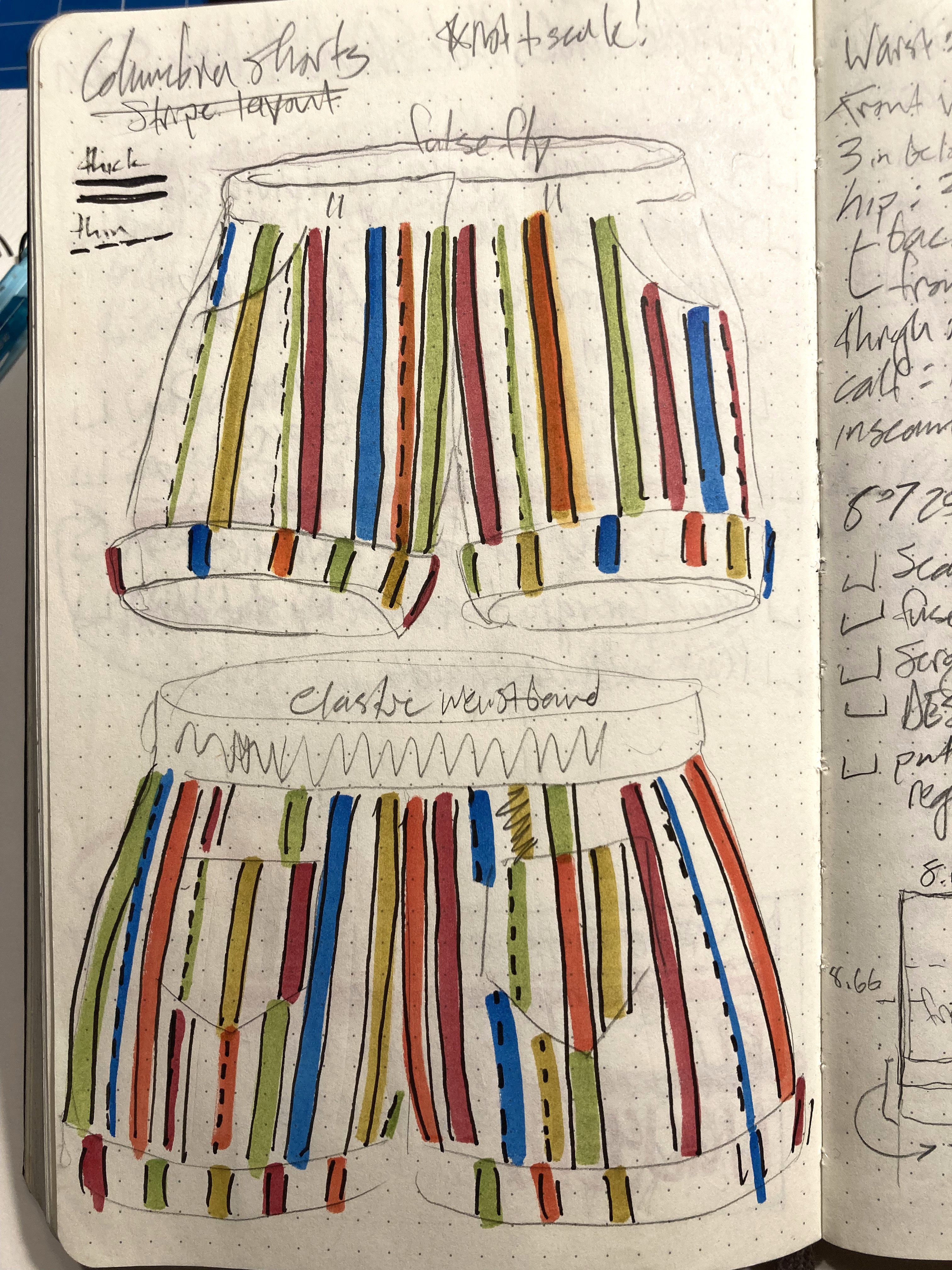 diagram of columbia's shorts